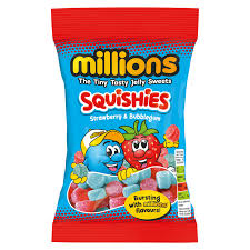 Millions Squishies Strawberry and Bubblegum 130g