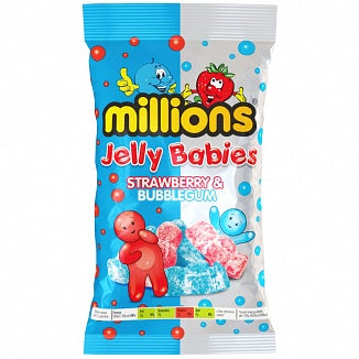 Millions Jelly Babies Strawberry & Bubblegum 190g