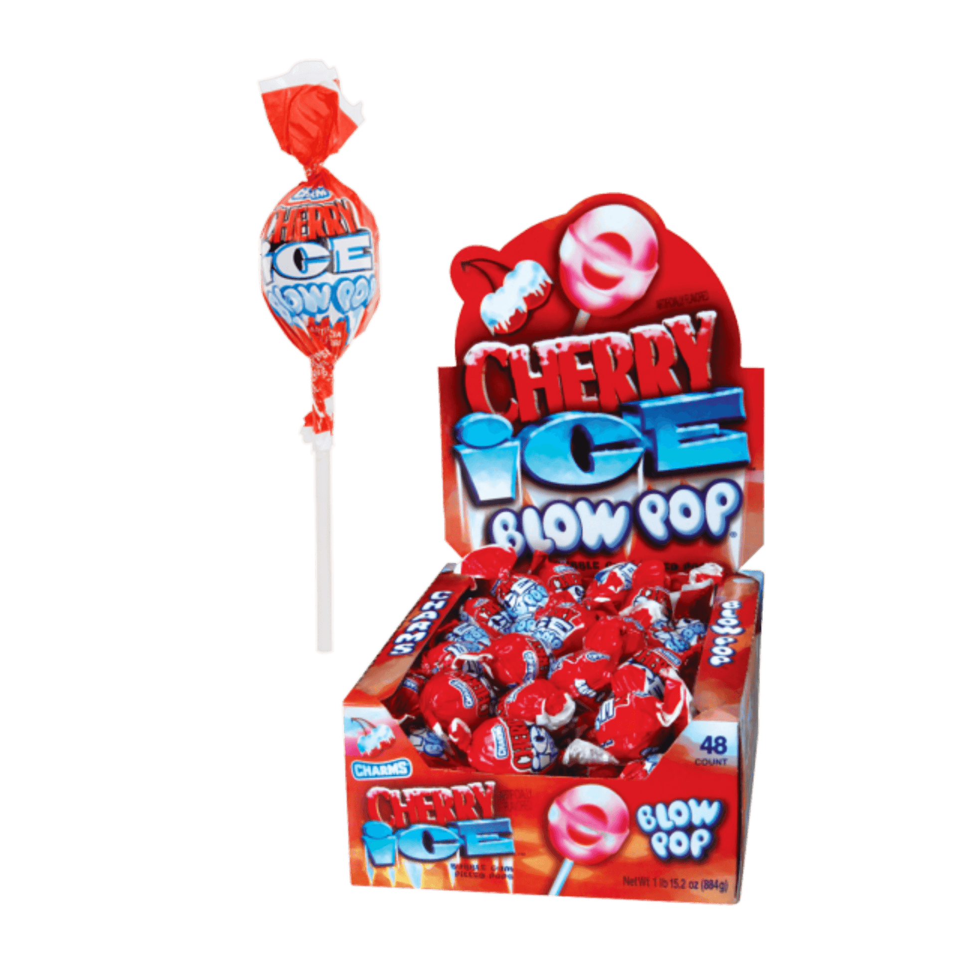 Charms | Blow Pop Cherry Ice - Lollipop - Scran.ie
