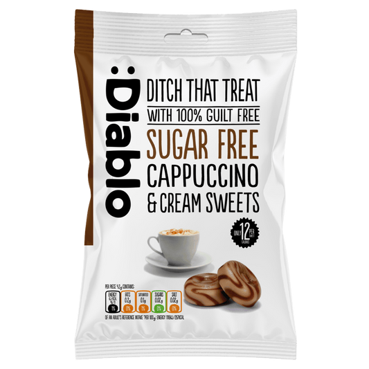 Diablo | Sugar Free Cappuccino & Cream Candy (75g) - Candy & Chocolate - Scran.ie