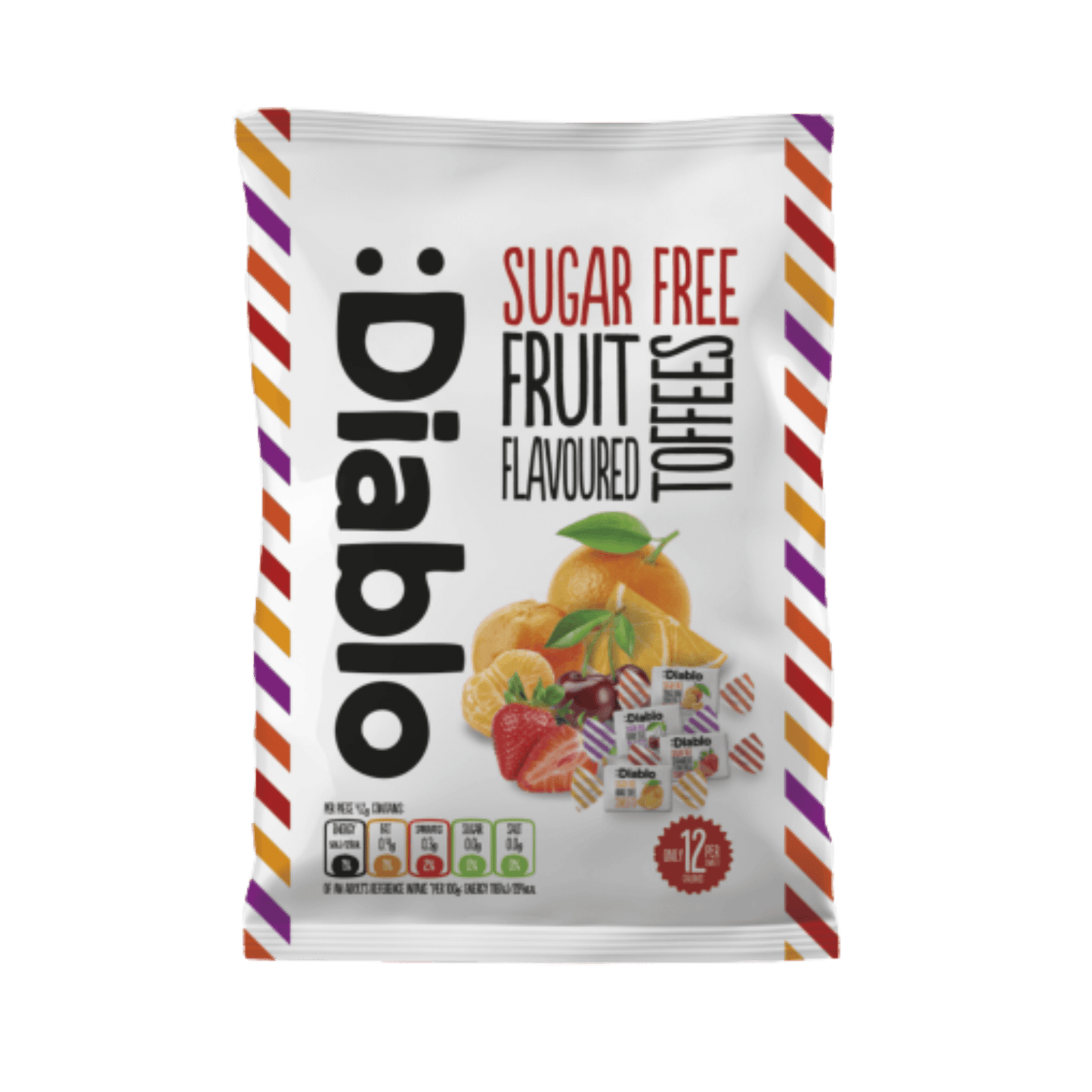 :Diablo | Sugar Free Fruit Toffee Sweets (75g) - Candy & Chocolate - Scran.ie