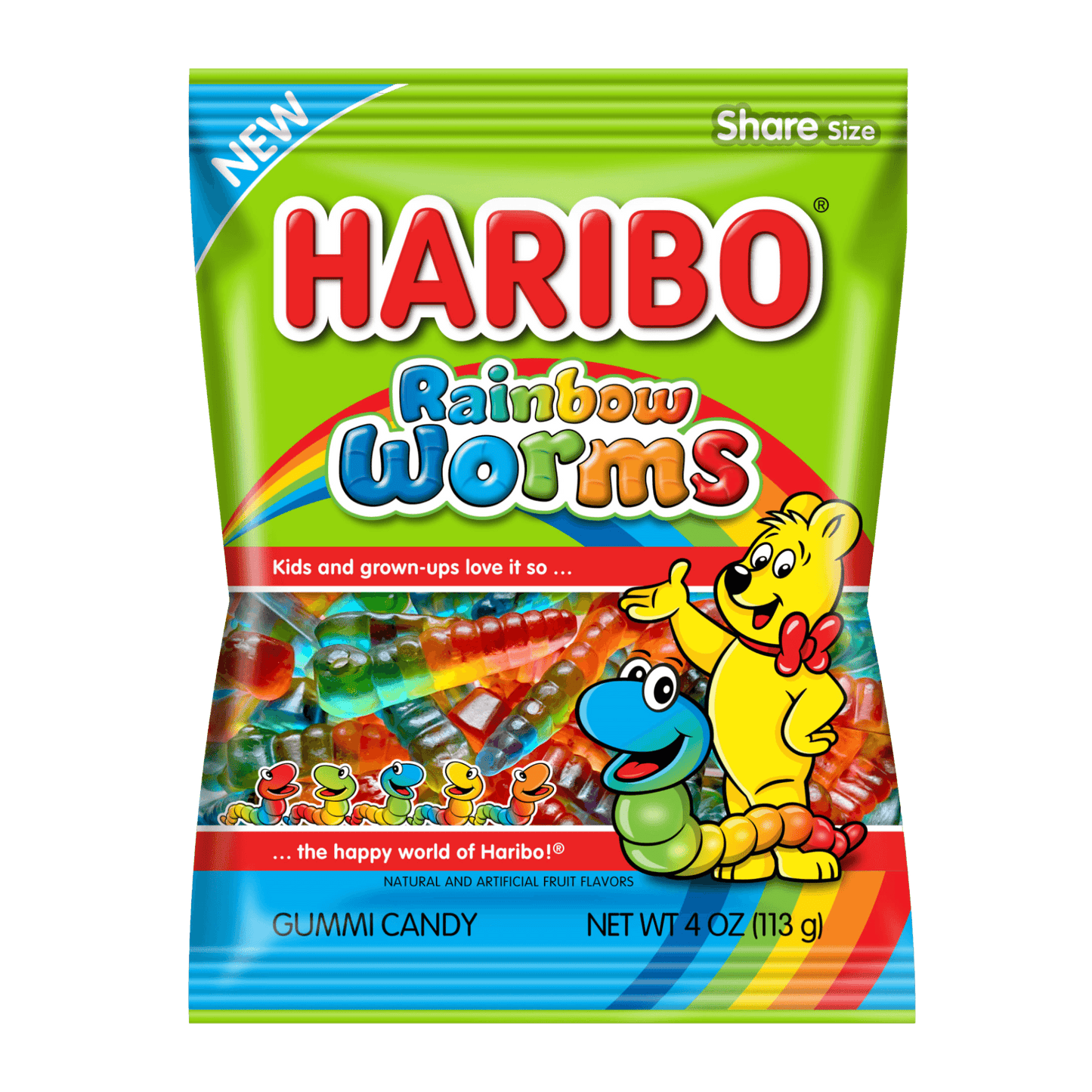 Haribo | Rainbow Worms (113) - Candy - Scran.ie