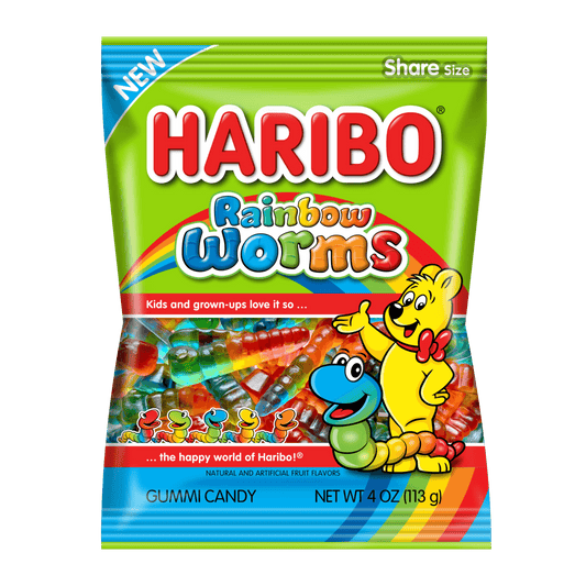 Haribo | Rainbow Worms (113) - Candy - Scran.ie