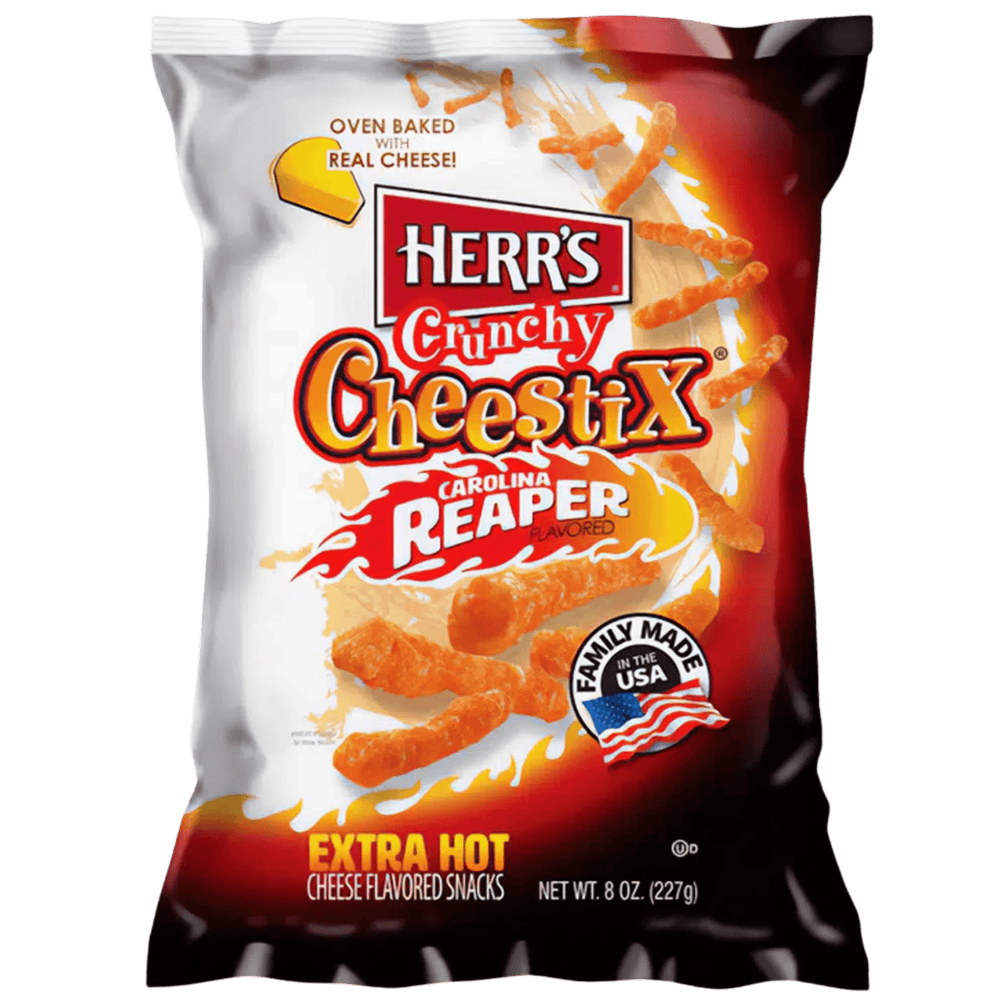 Herr's | Carolina Reaper Crunchy Cheestix (227g) - Scran.ie