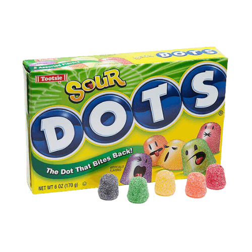 Sour Dots Theatre Box - Candy & Chocolate - Scran.ie