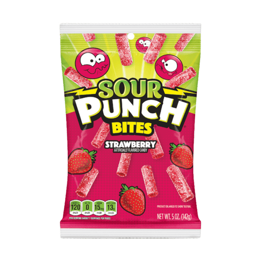 Sour Punch Bites | Strawberry (142g) - Candy - Scran.ie
