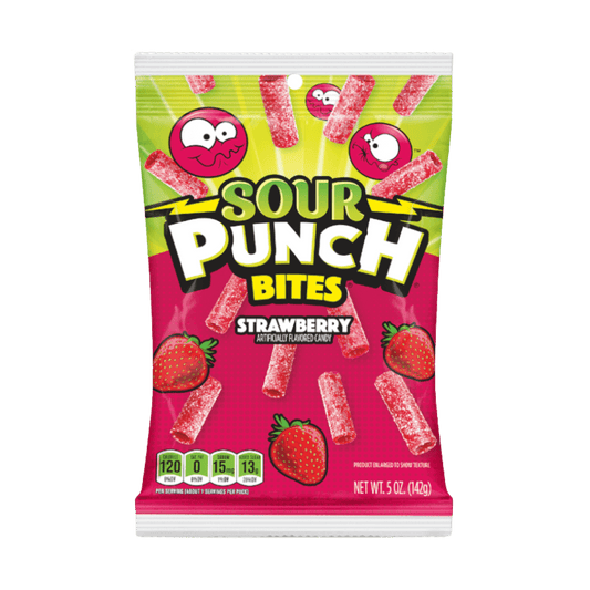 Sour Punch Bites | Strawberry (142g) - Candy - Scran.ie