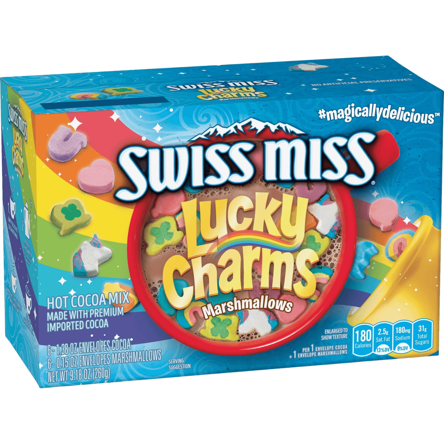 Swiss Miss with Lucky Charms (260g) - Hot Chocolate - Scran.ie