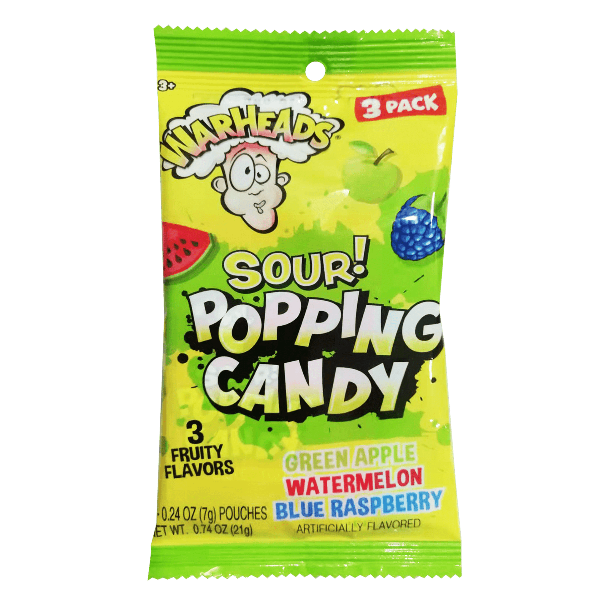 Warheads | Sour Popping Candy 3 Pack (21g) - Sour Candy - Scran.ie